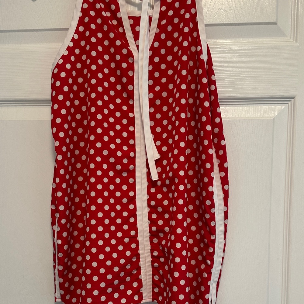 C Red and White Polka Dot Top - Picture 6 of 9